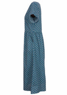 short sleeve cotton midi length dress