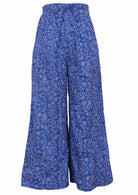 High waisted cotton pants with elastic back and drawstring