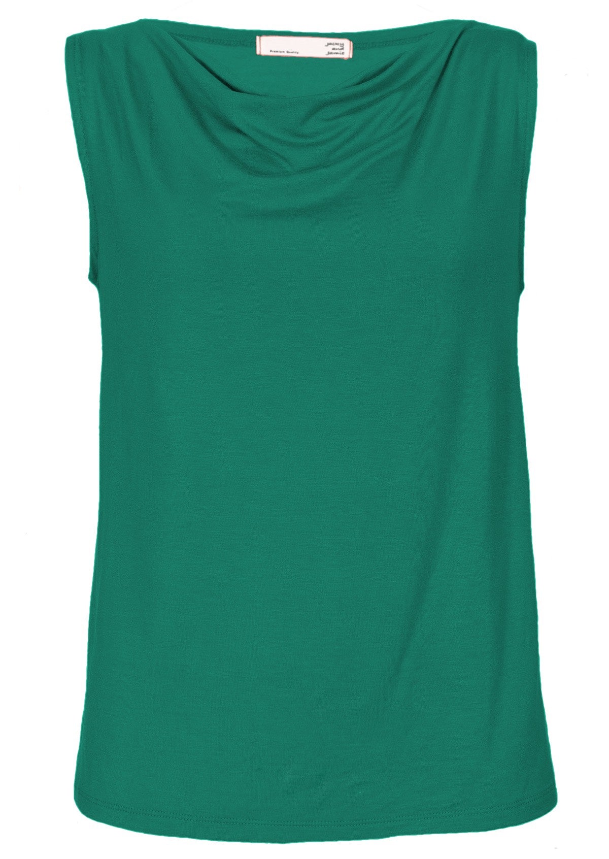 Women's basic short sleeve top green front