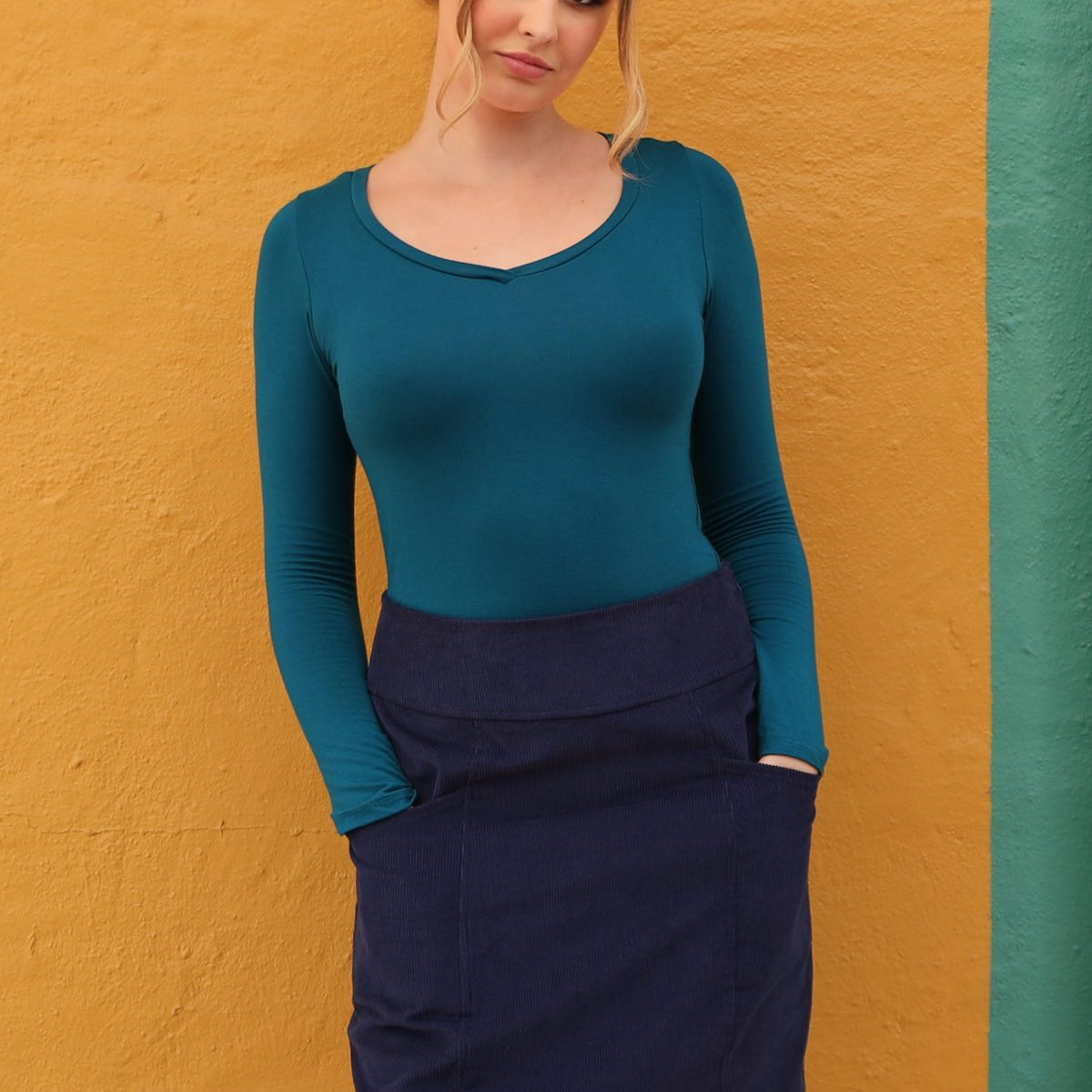 Aalia Skirt Corduroy Plum main image 1