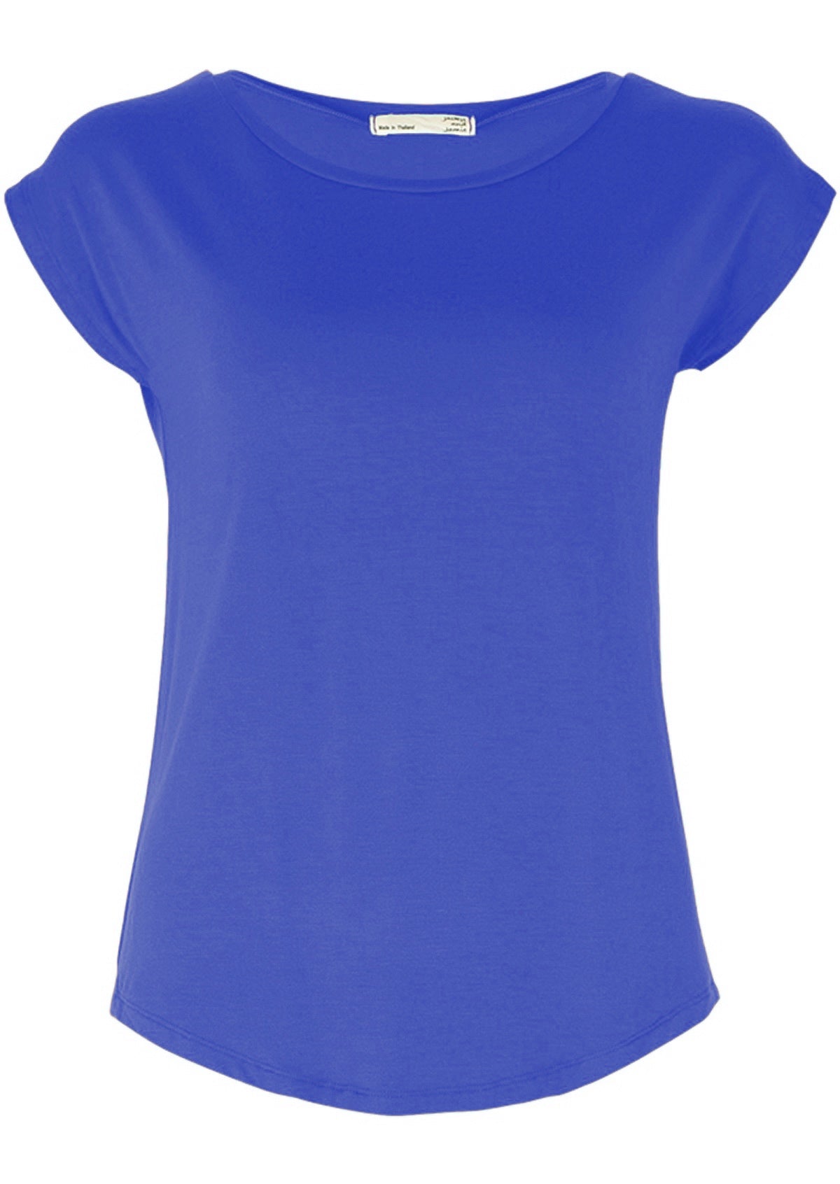 Women's soft blue rayon jersey t-shirt.
