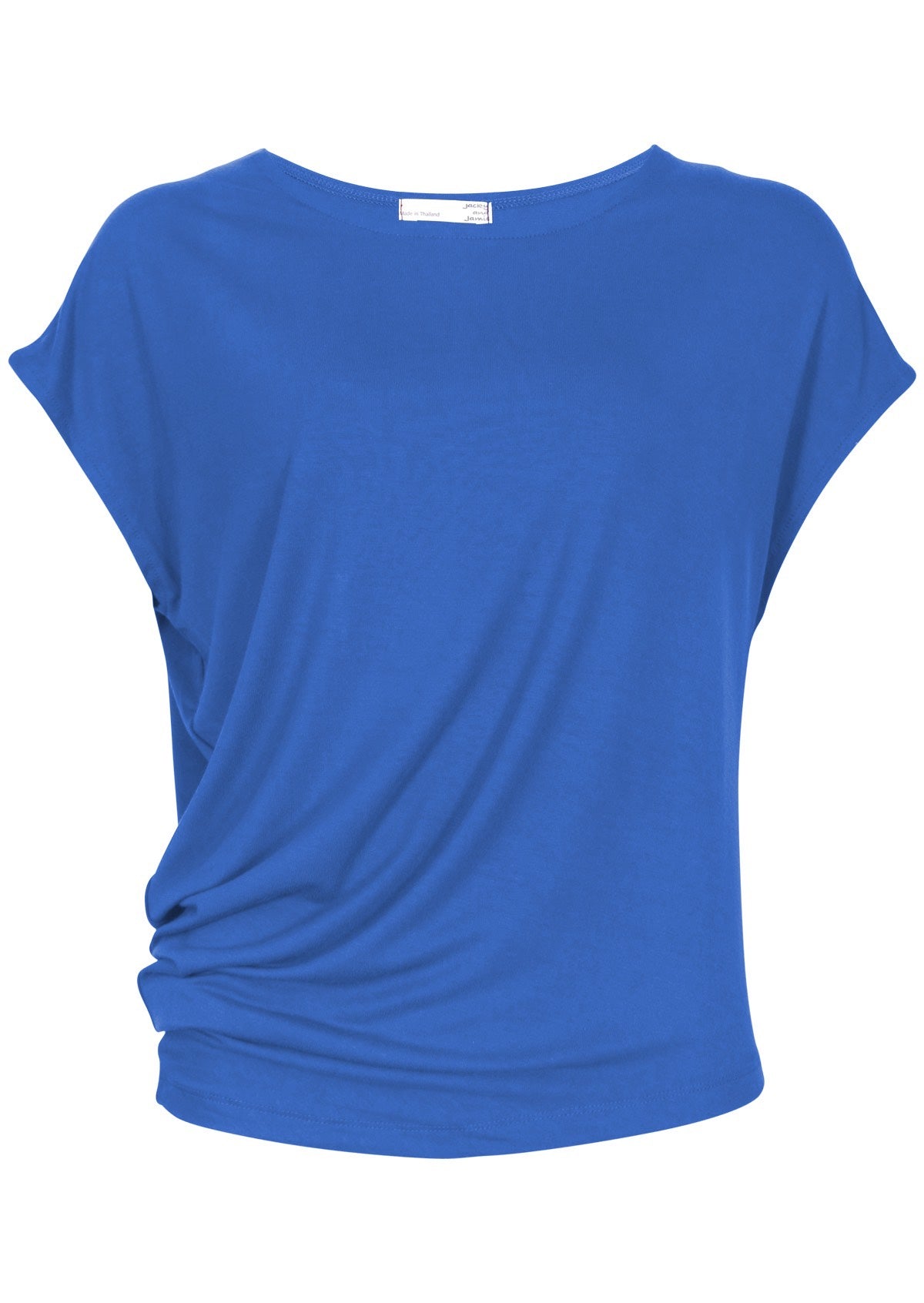 Women's basic blue rayon top