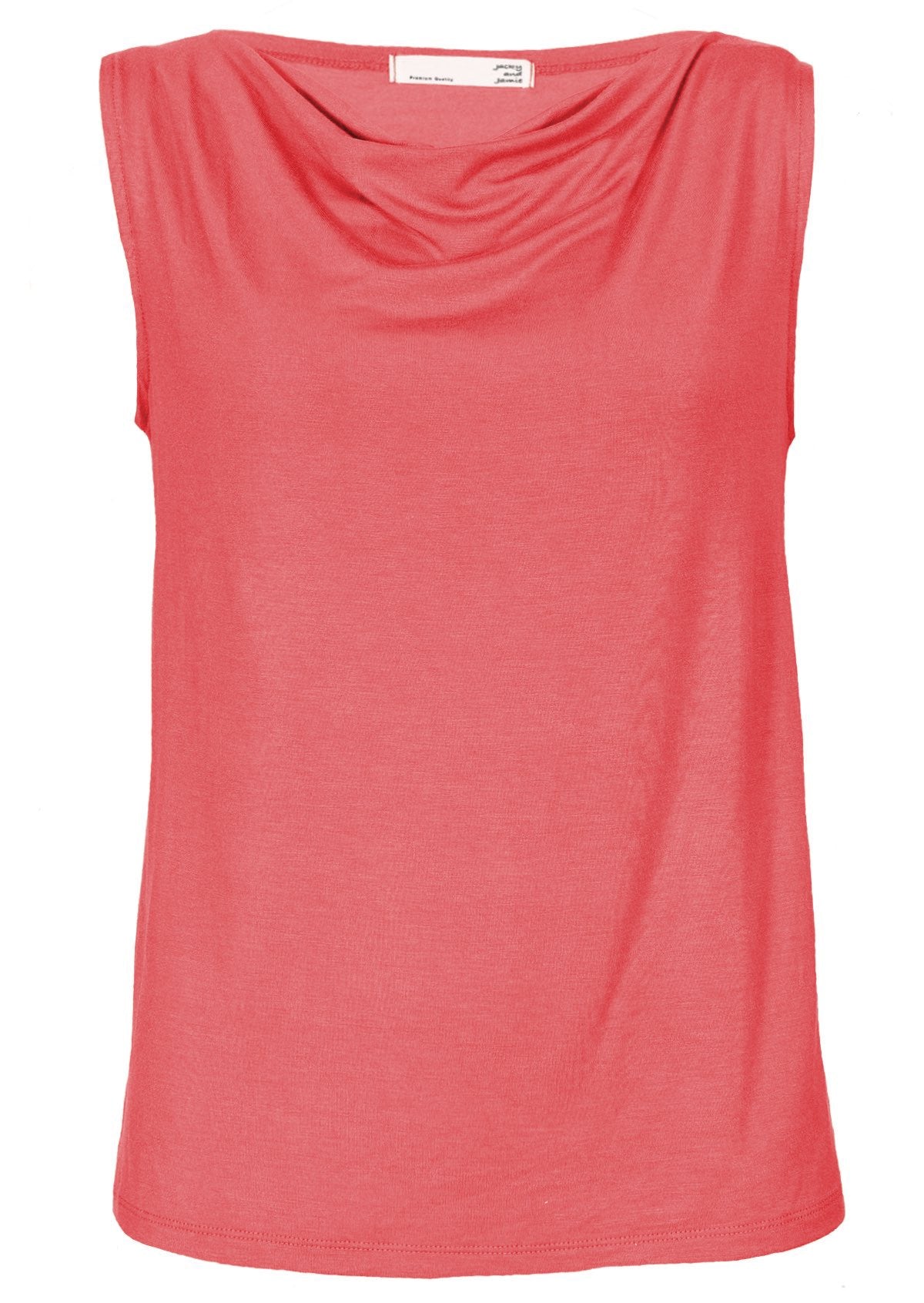 Women's pink basic rayon top front view