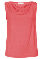 Women's pink basic rayon top front view