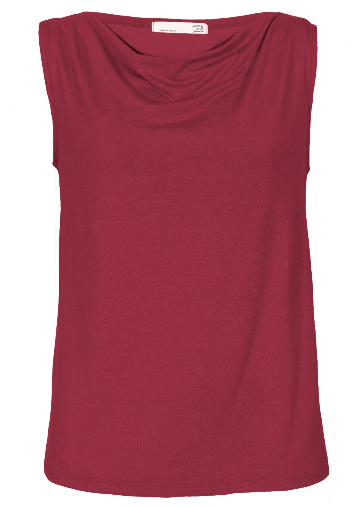 women's maroon coloured basic rayon top