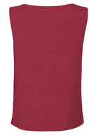 Back view maroon red rayon singlet top