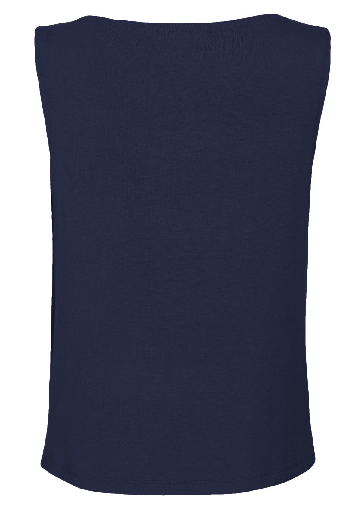 back view relaxed fit rayon women's top navy
