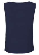 back view relaxed fit rayon women's top navy