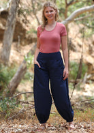 Lightweight cotton genie pants with pockets