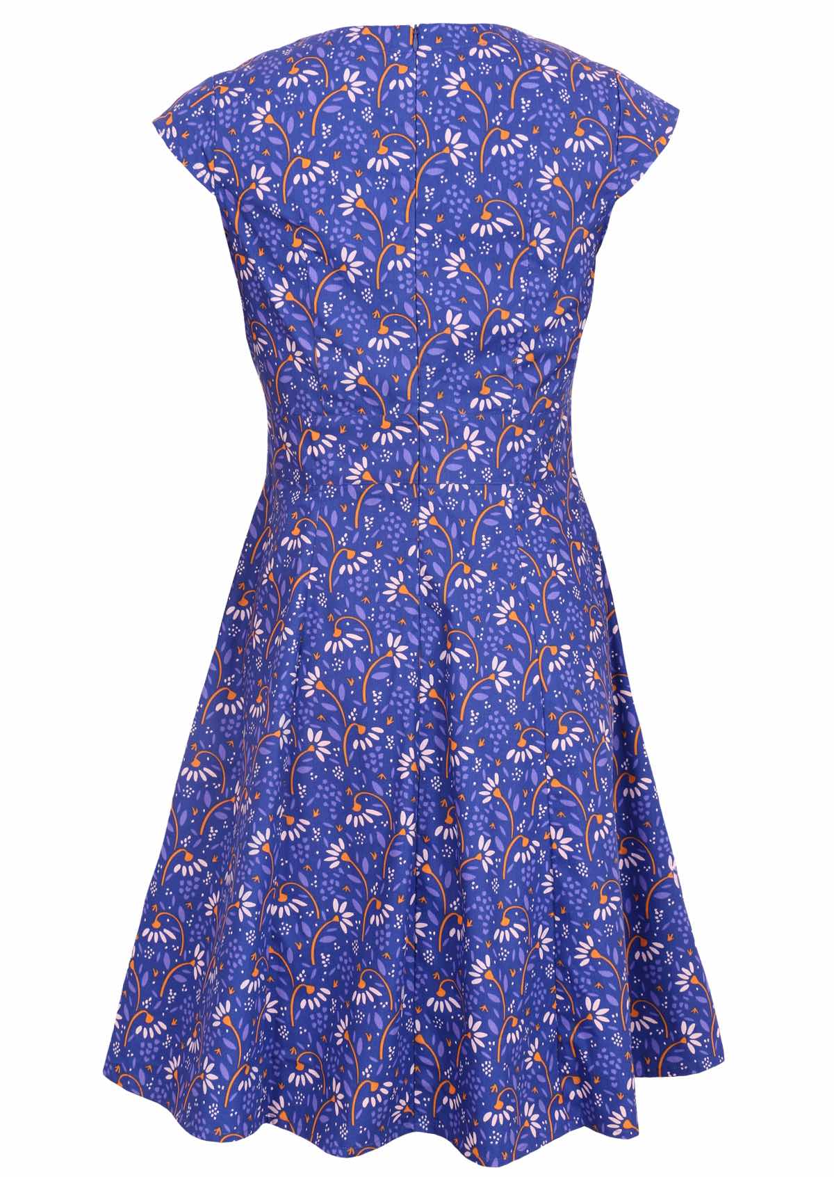 Retro dress with cap sleeves and generous A-line skirt