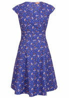 Retro dress with cross-over bodice and cap sleeves