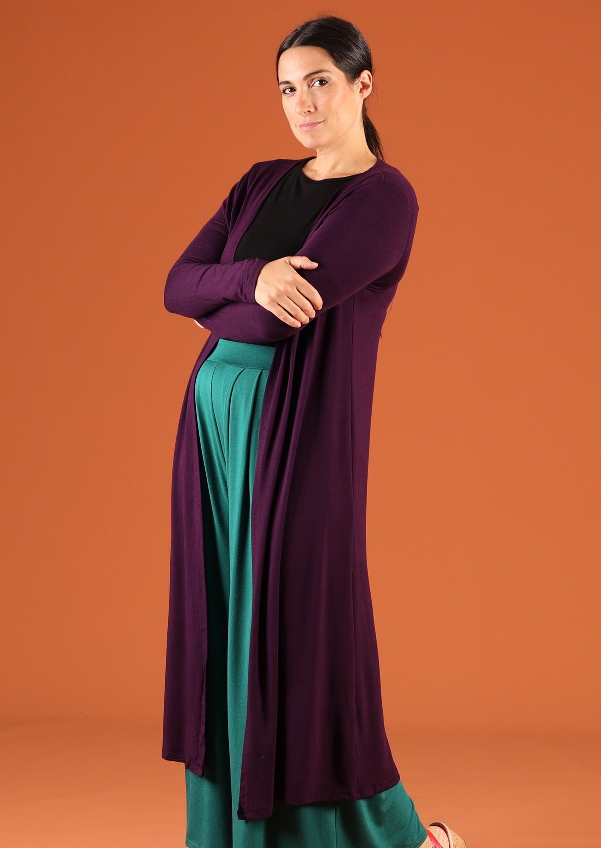long sleeve purple women's cardigan Australia