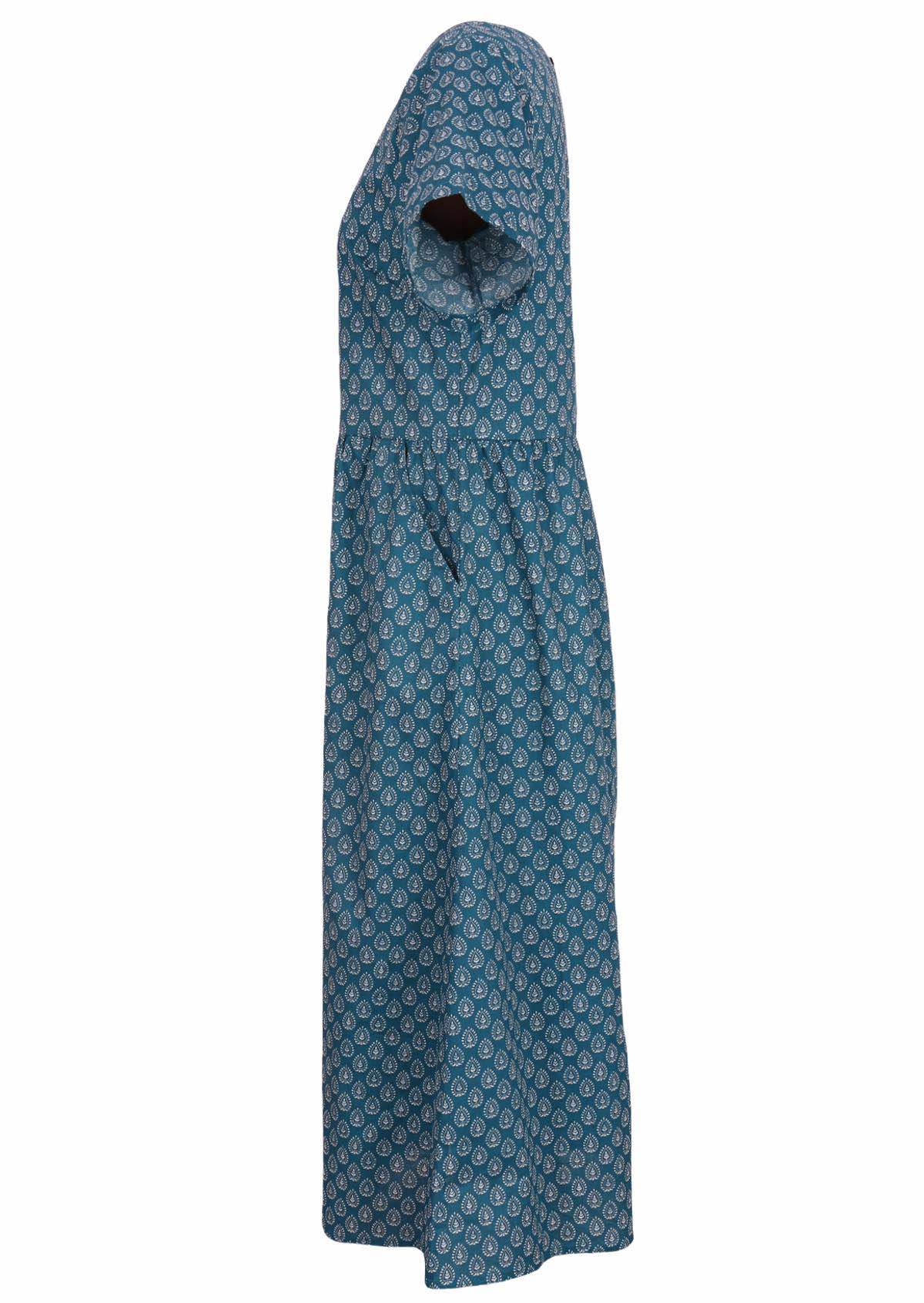 short sleeve cotton midi length dress