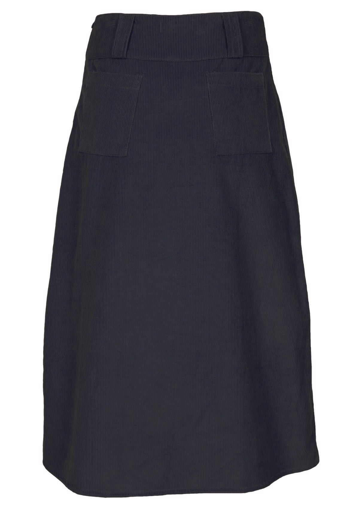 Vintage Navy Blue Corduroy Skirt for Women Size S M, Thin