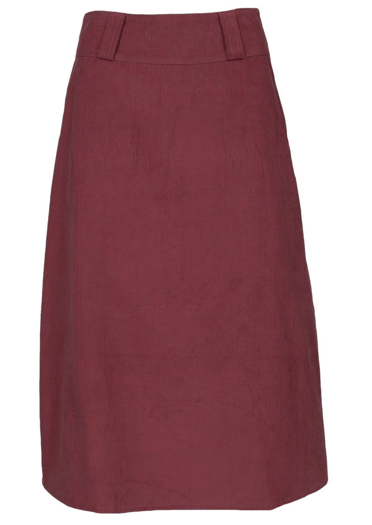 Zinfandel red 100% cotton corduroy skirt. 