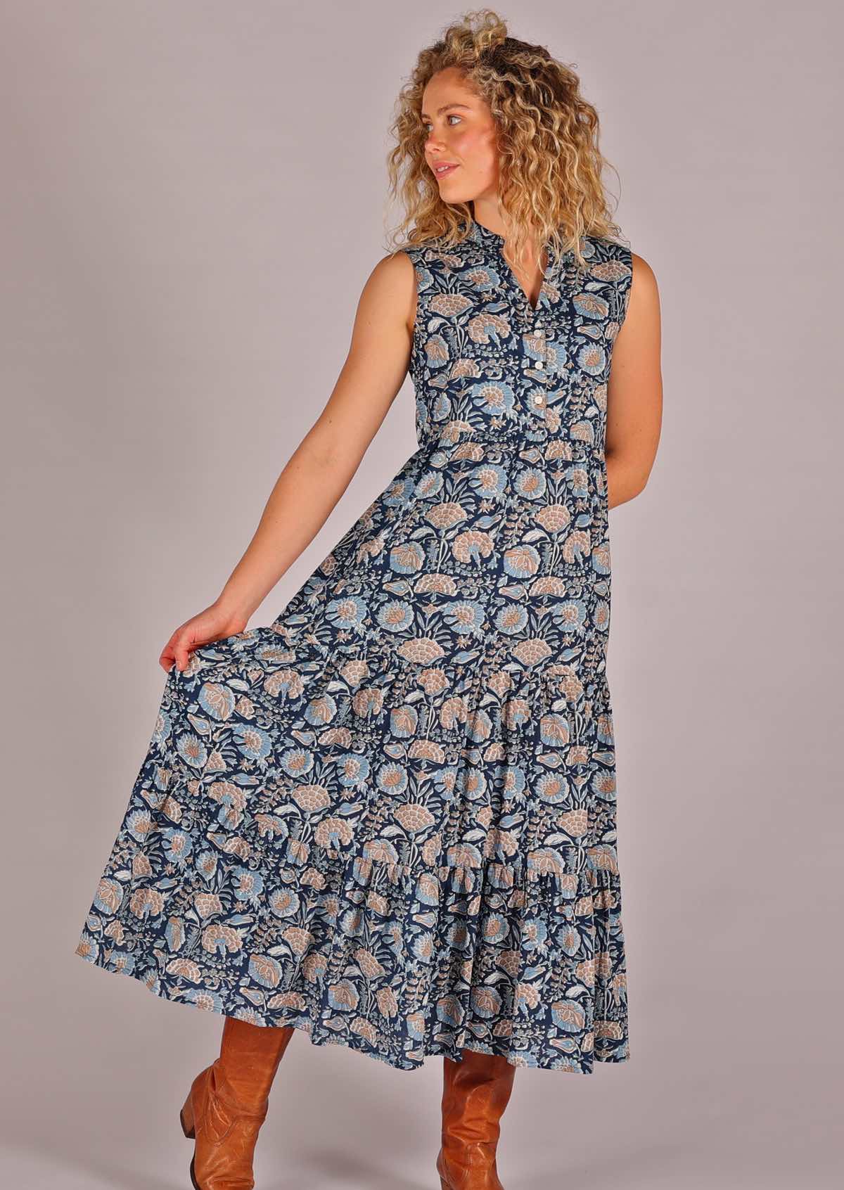 lydia millen silk cotton scenic floral maxi dress KAREN MILLEN Karen Millen x Lydia Millen - Silk Cotton Scenic Floral Maxi Dress