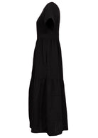 Midi length double layer cotton gauze dress