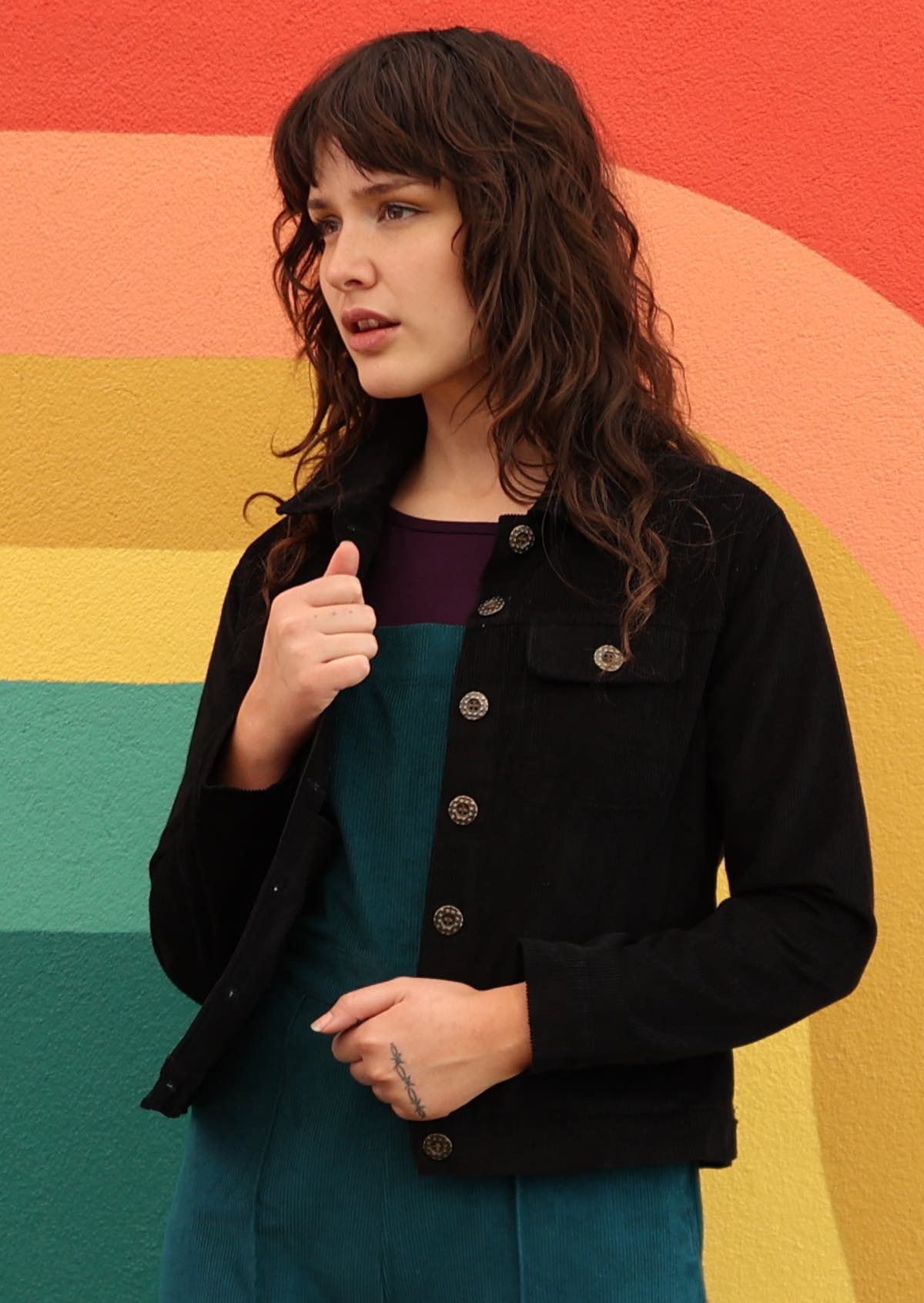 Cotton corduroy jacket with pockets