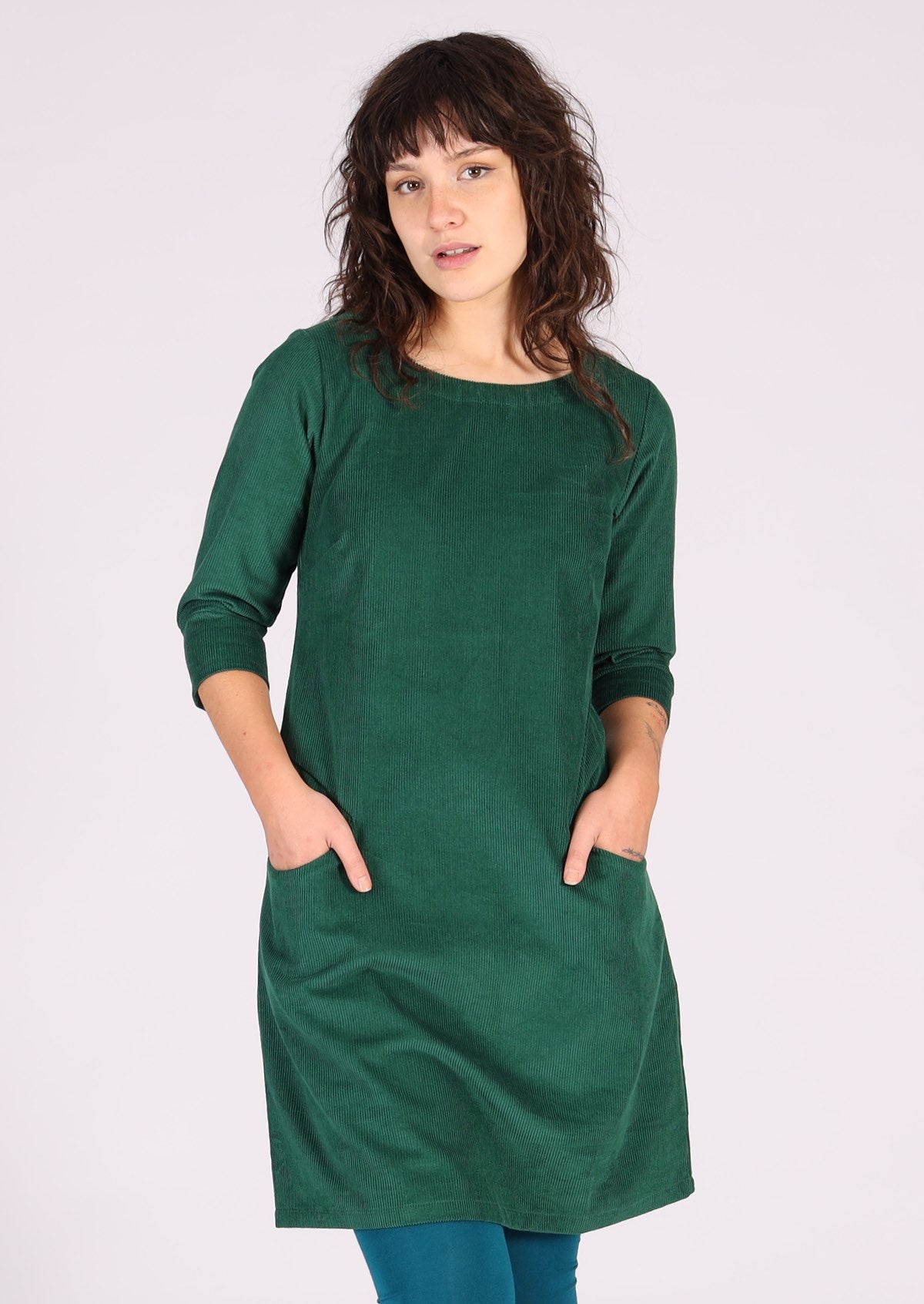 Jamie Corduroy Dress Hunter Green XS 8