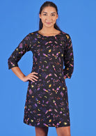 above knee cotton tunic dress with pockets