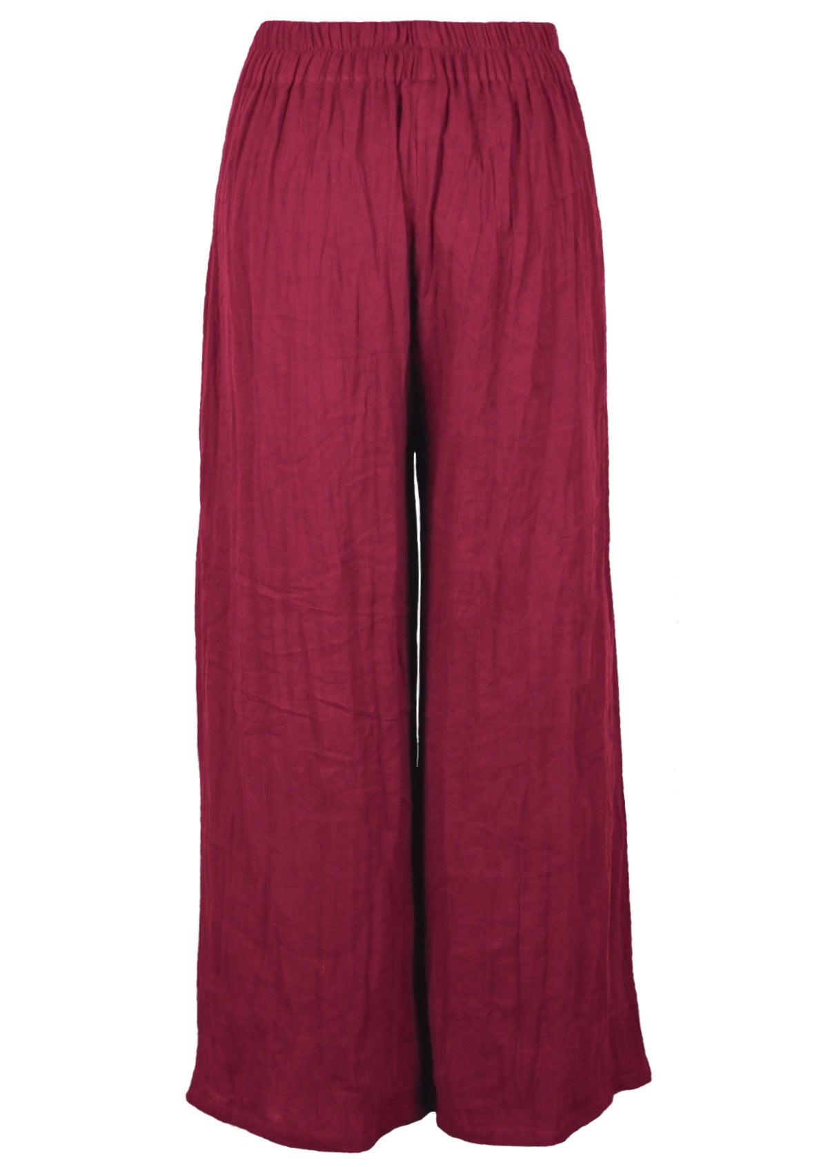 Double cotton wide leg pants provide ultimate comfort
