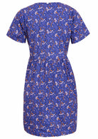 Relaxed fir dress with button at nape of neck for ease when dressing