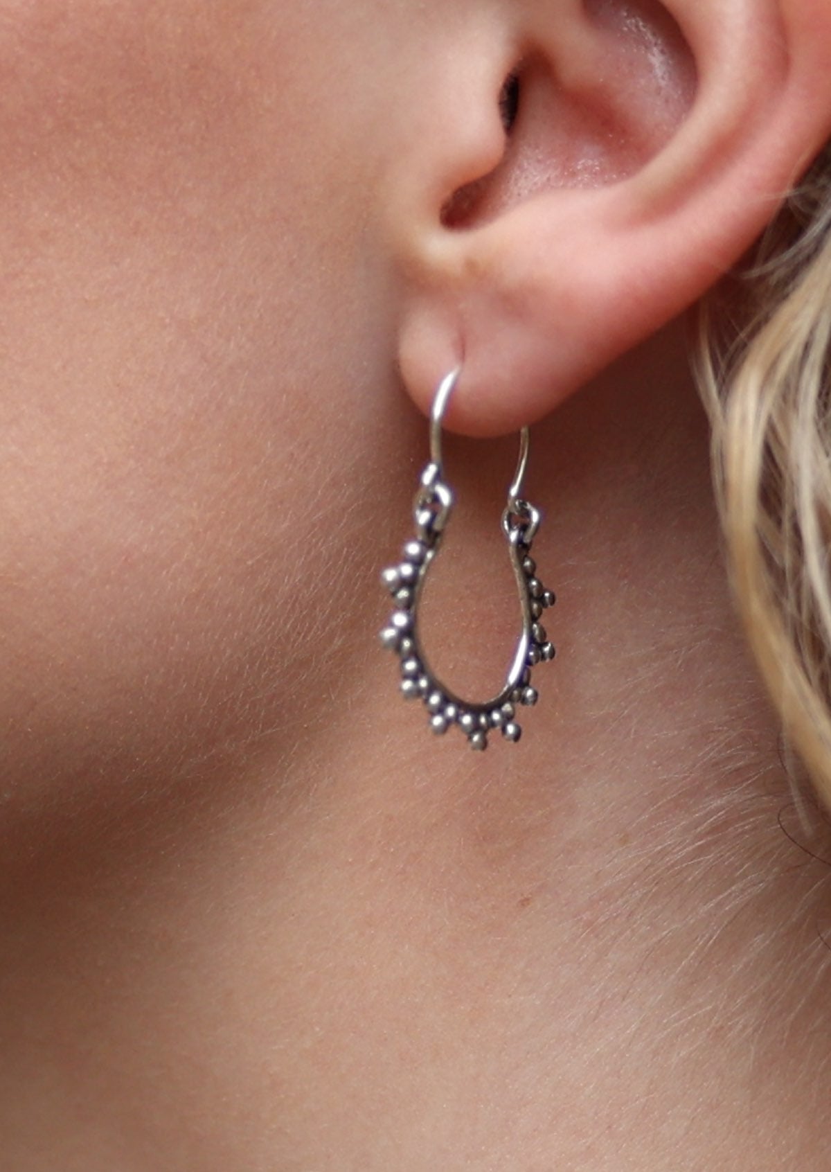 Sweet silver hook earrings