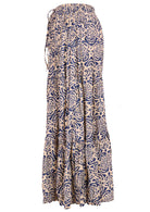 3 tiers of cotton fabric form this maxi skirt
