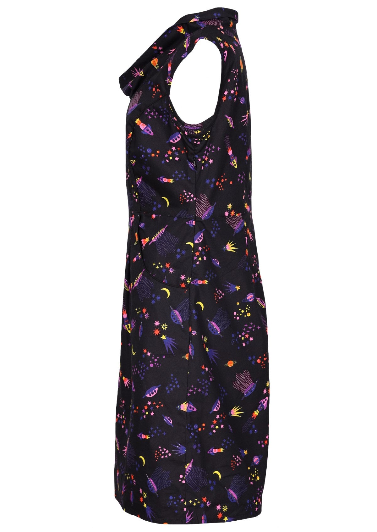 Space print tunic side mannequin pic
