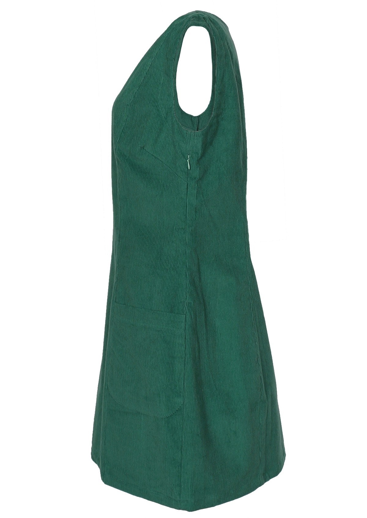 Cotton tunic with pockets and a side zip. 