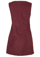 Sleeveless fitted 100% cotton corduroy tunic features pockets. 
