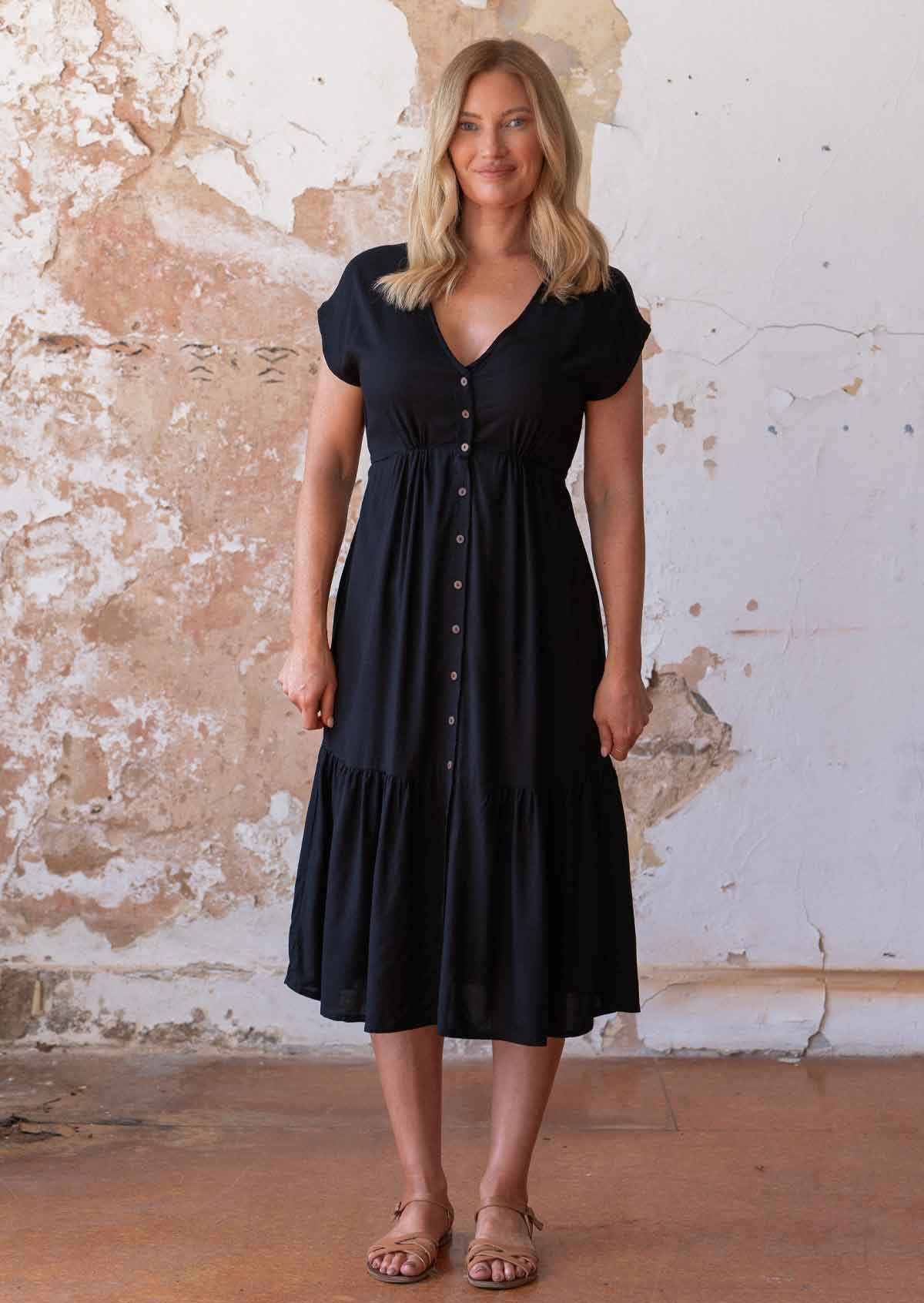 Rita Midi Dress Black Karma East