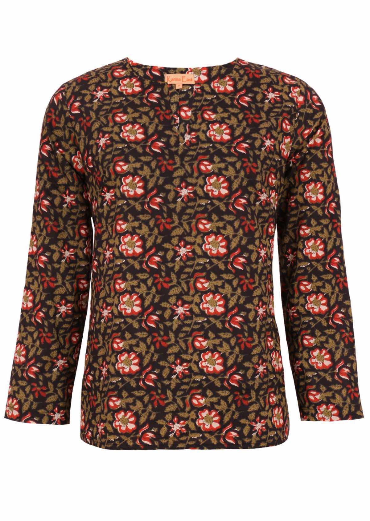 Sophia Blouse Wild Rose front view