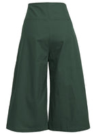 100% cotton, high waisted 3/4 length cotton pants with pockets 