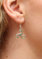 Triskele hook silver earrings