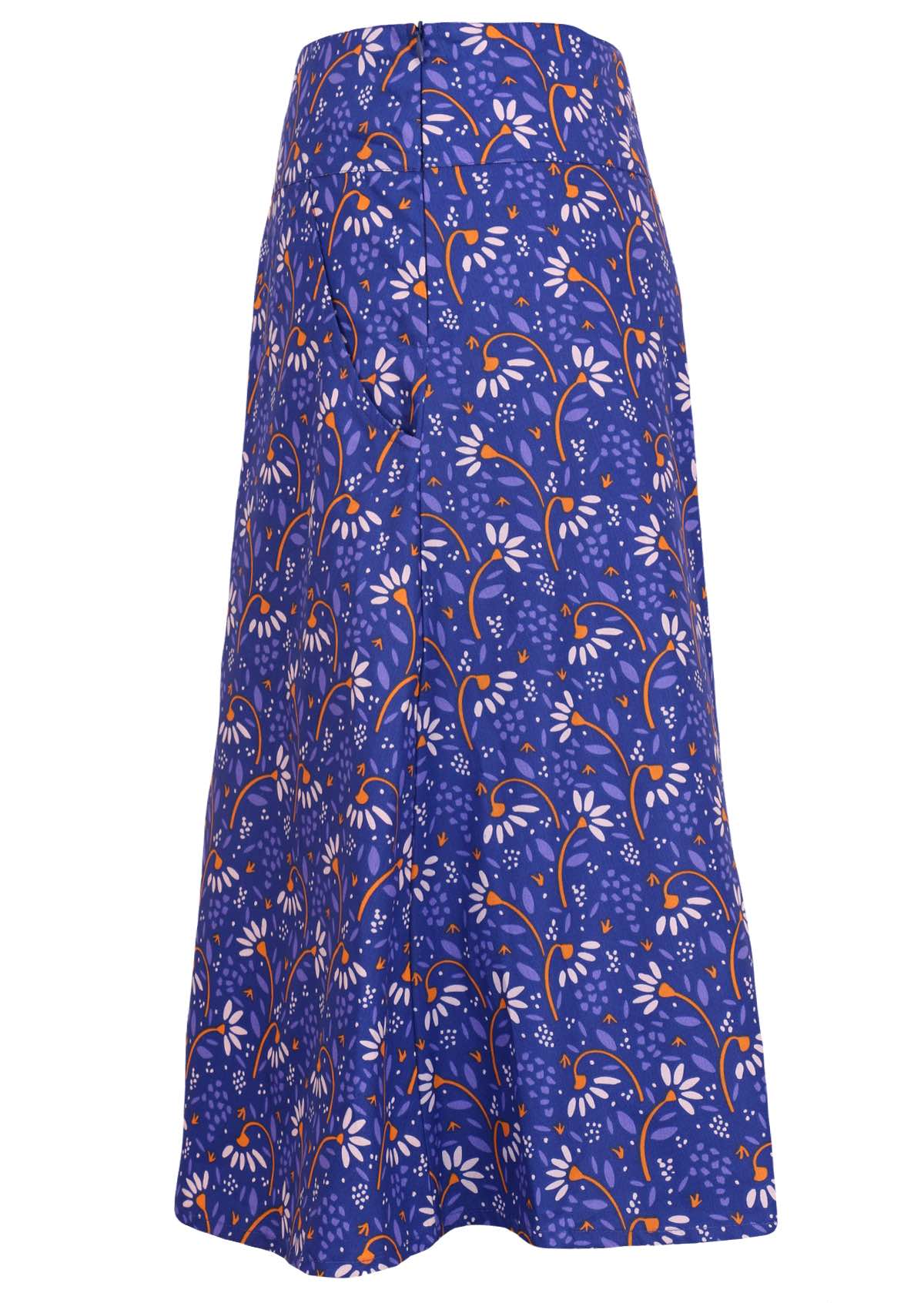Funky floral print skirt side mannequin photo