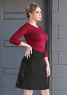 Aalia Corduroy Skirt Black with pockets aline skirt