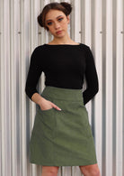 women's cord skirt with pockets