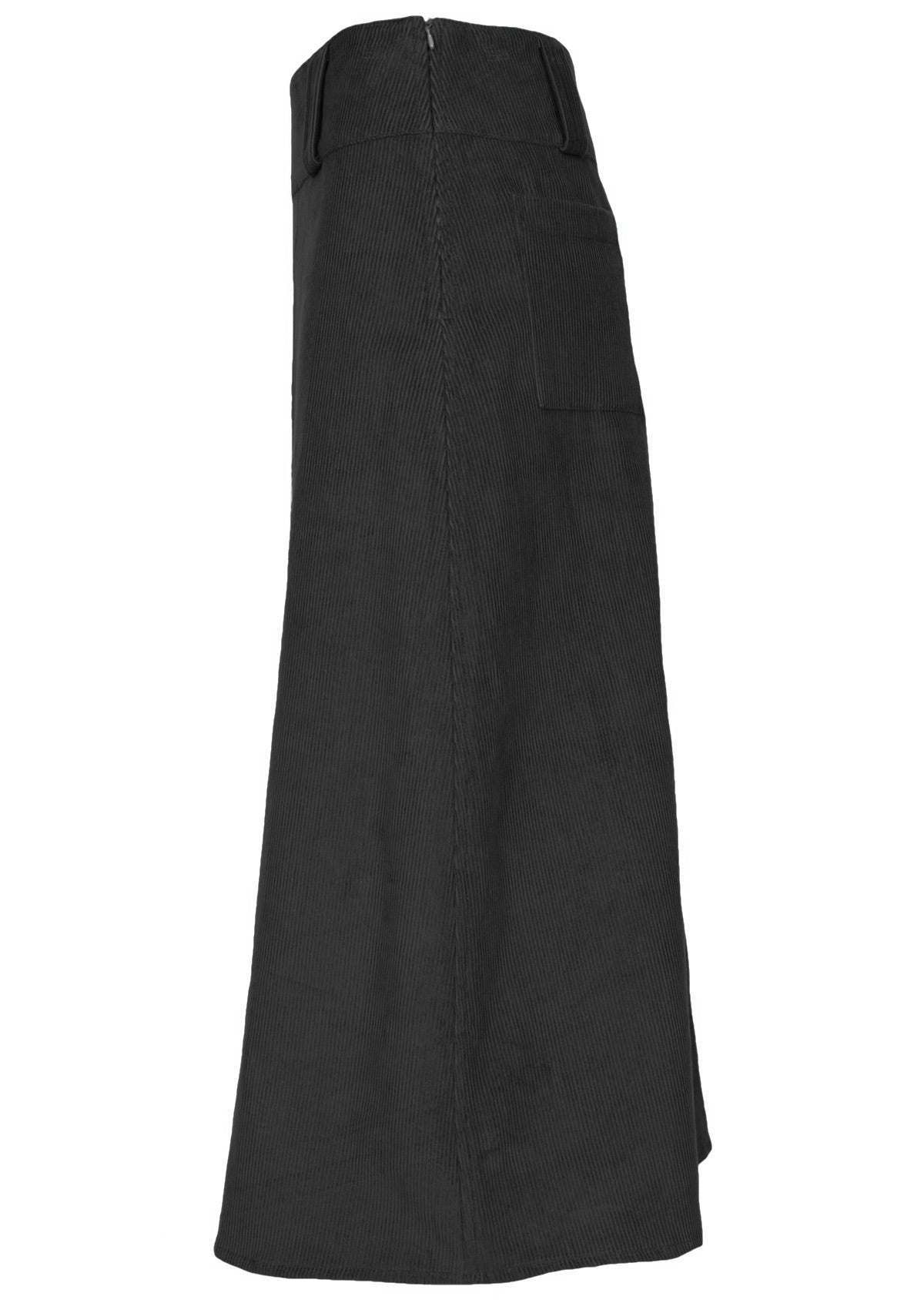 side view women's cord skirt side zipper