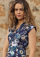 Cap Sleeve Dress with modest V-neckline Womens Dress