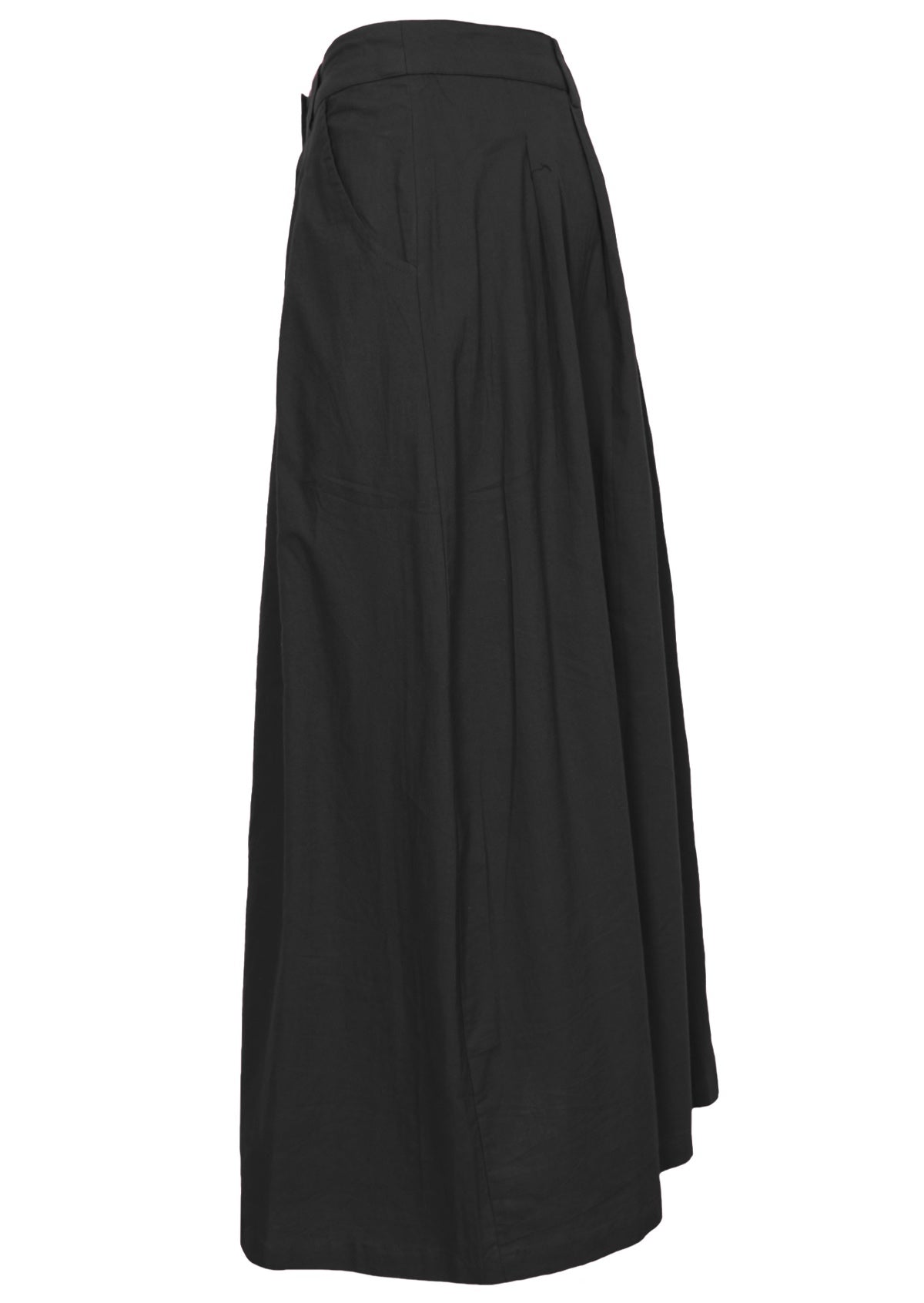 side view maxi skirt side pockets