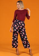 loose fit cotton pants with pockets
