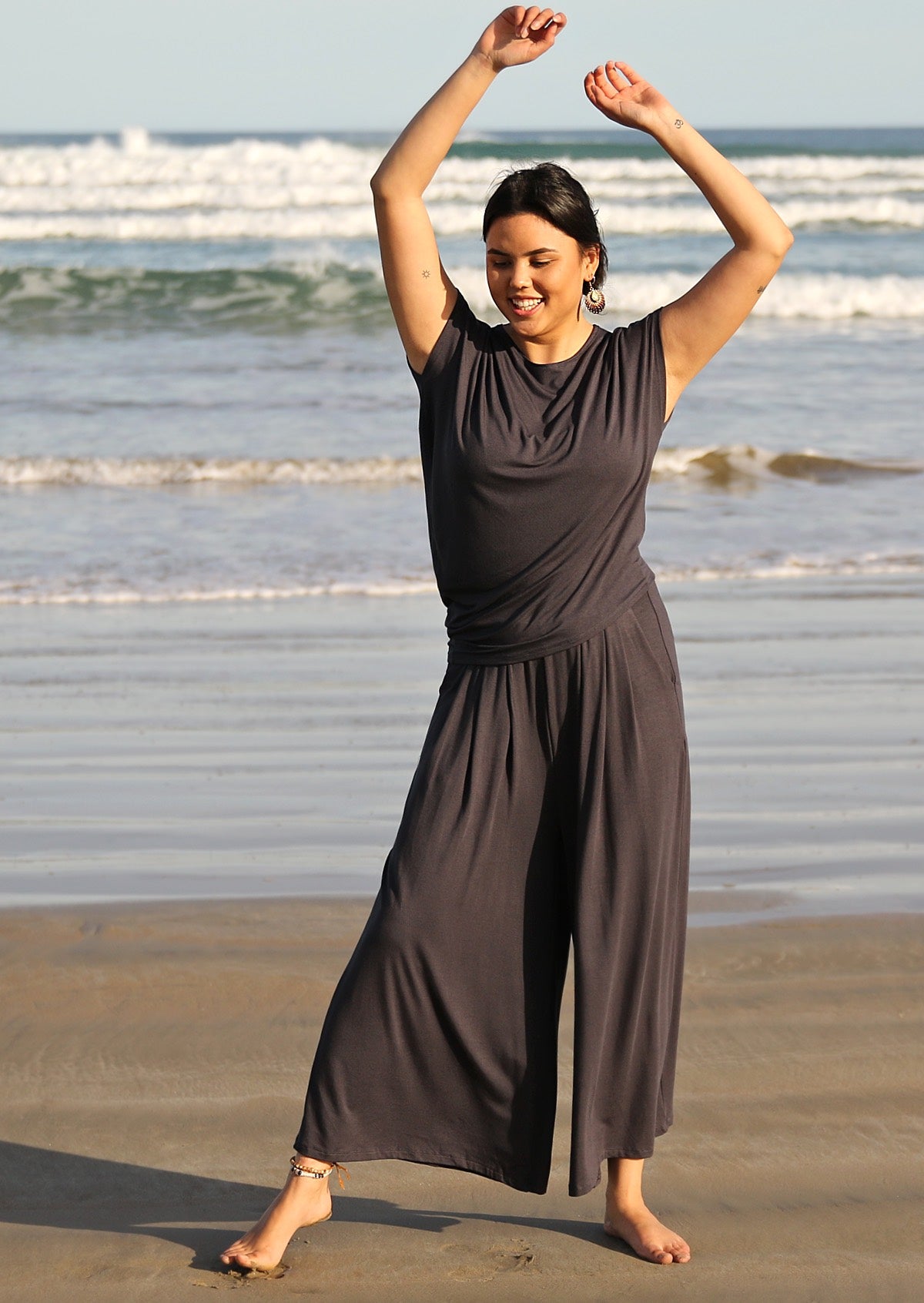 loose fitted wide leg women's pant