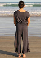 soft stretch rayon pant grey