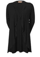 women's basic long sleeve cardigan black Australia