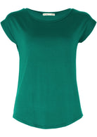 green soft stretch rayon jersey top