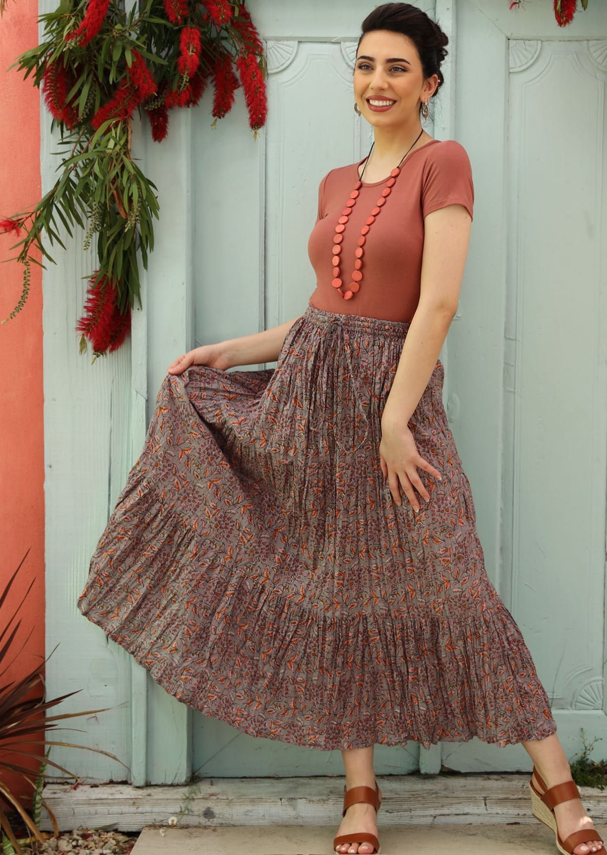 Boho maxi skirt australia Clearance