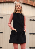 cord dress with front pockets