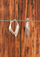 sterling silver thick hoop earrings Australia
