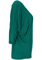 side view batwing 3/4 sleeve top